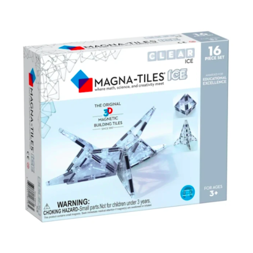 Ice - Przezroczyste Klocki Magnetyczne 16 elementów - Magna-Tiles