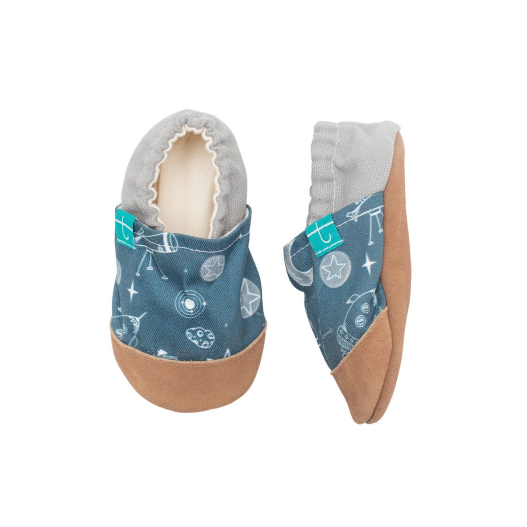 Space Adventures - rozmiar 4-5 lat 27 17,5 cm - Papcie Titot - SKÓRZANA PODESZWA