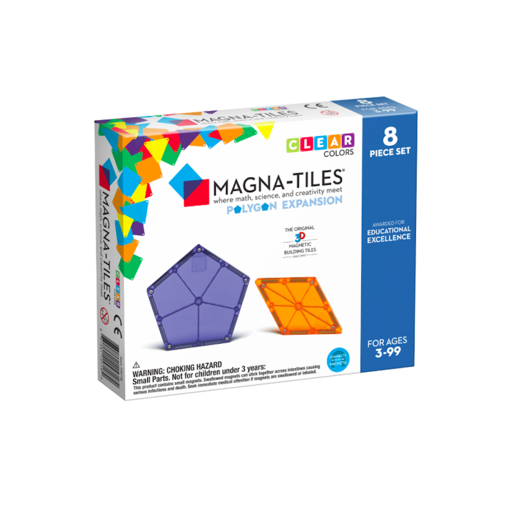 Polygons - Wielokąty Zestaw do Rozbudowy - Klocki Magnetyczne 8 elementów - Magna-Tiles