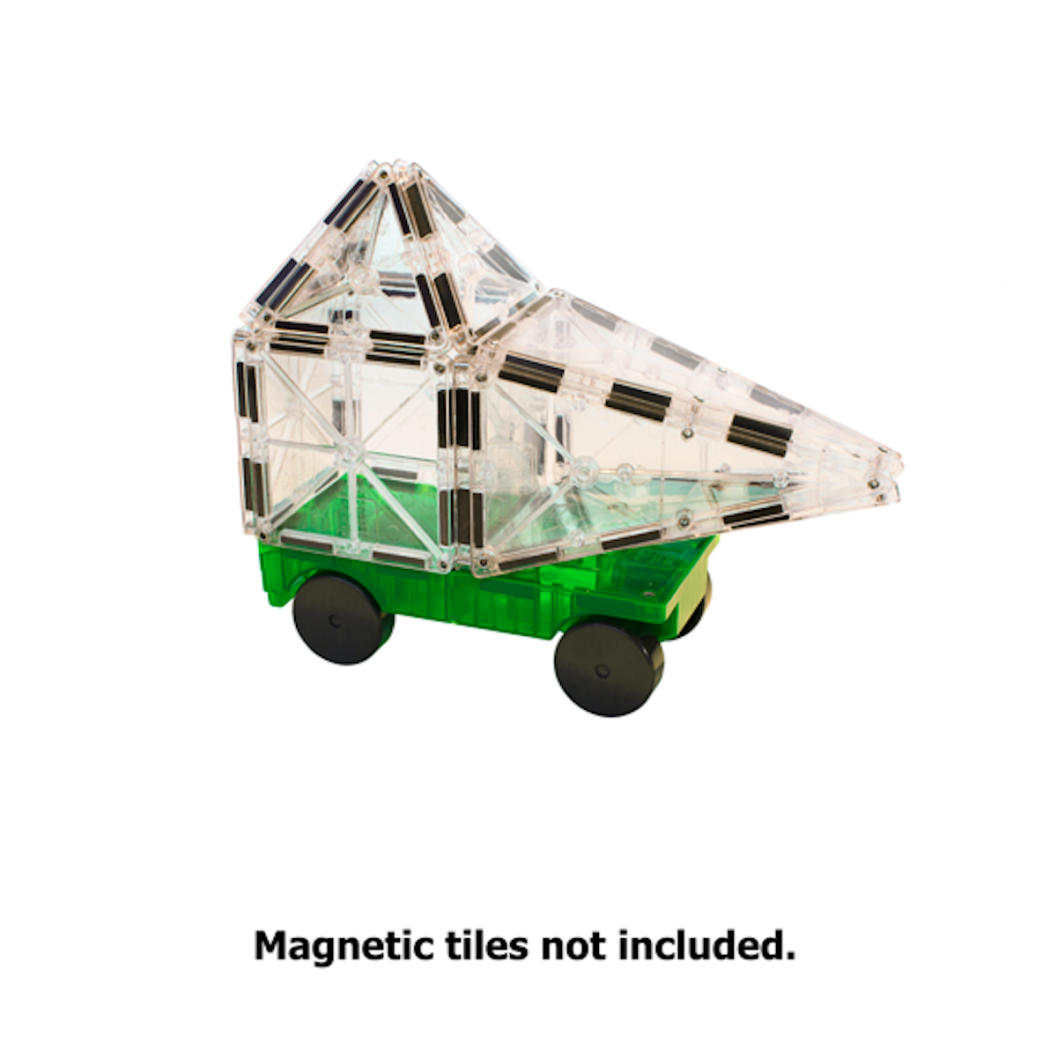 Podwozia - Żółty i Zielony - Zestaw do Rozbudowy Cars - Magna-Tiles