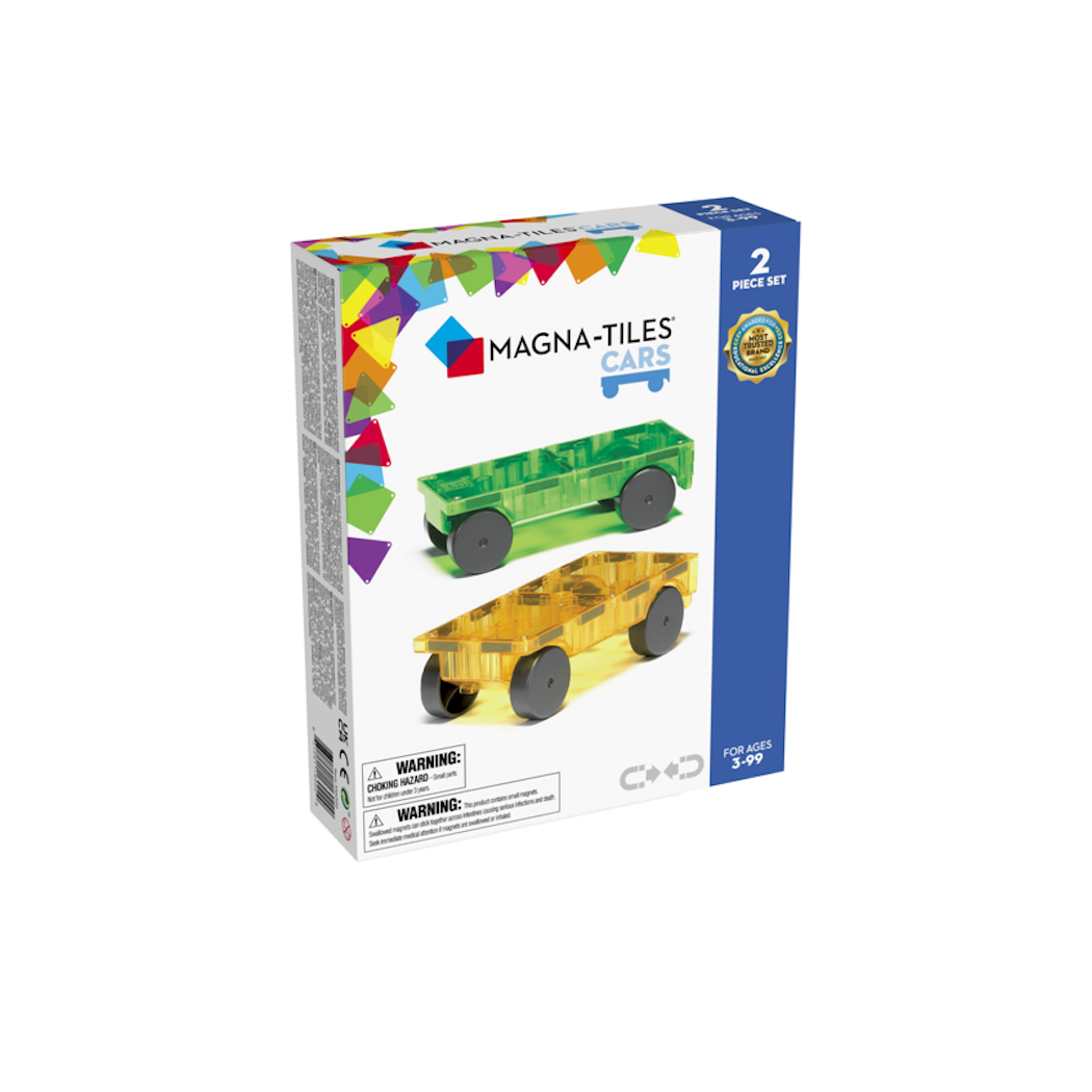 Podwozia - Żółty i Zielony - Zestaw do Rozbudowy Cars - Magna-Tiles