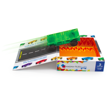 Podwozia - Żółty i Zielony - Zestaw do Rozbudowy Cars - Magna-Tiles