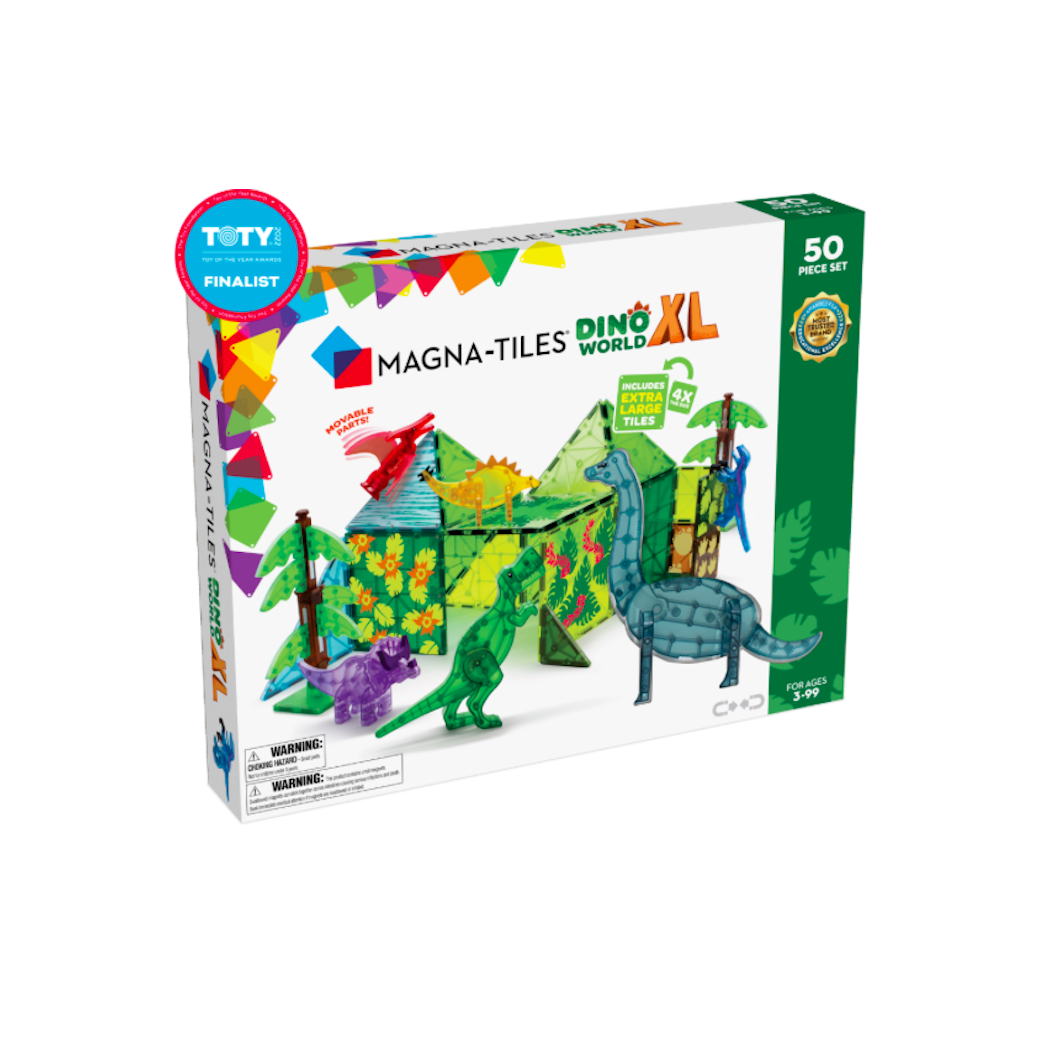 PROMOCJA XL Dino World - Klocki Magnetyczne 50 elementów Dinozaury - Magna-Tiles