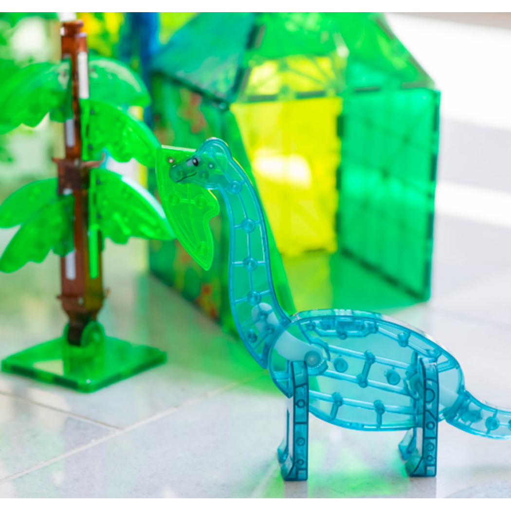 PROMOCJA XL Dino World - Klocki Magnetyczne 50 elementów Dinozaury - Magna-Tiles