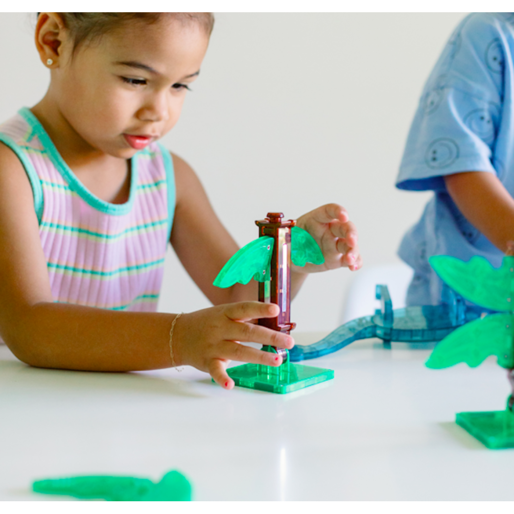 PROMOCJA XL Dino World - Klocki Magnetyczne 50 elementów Dinozaury - Magna-Tiles