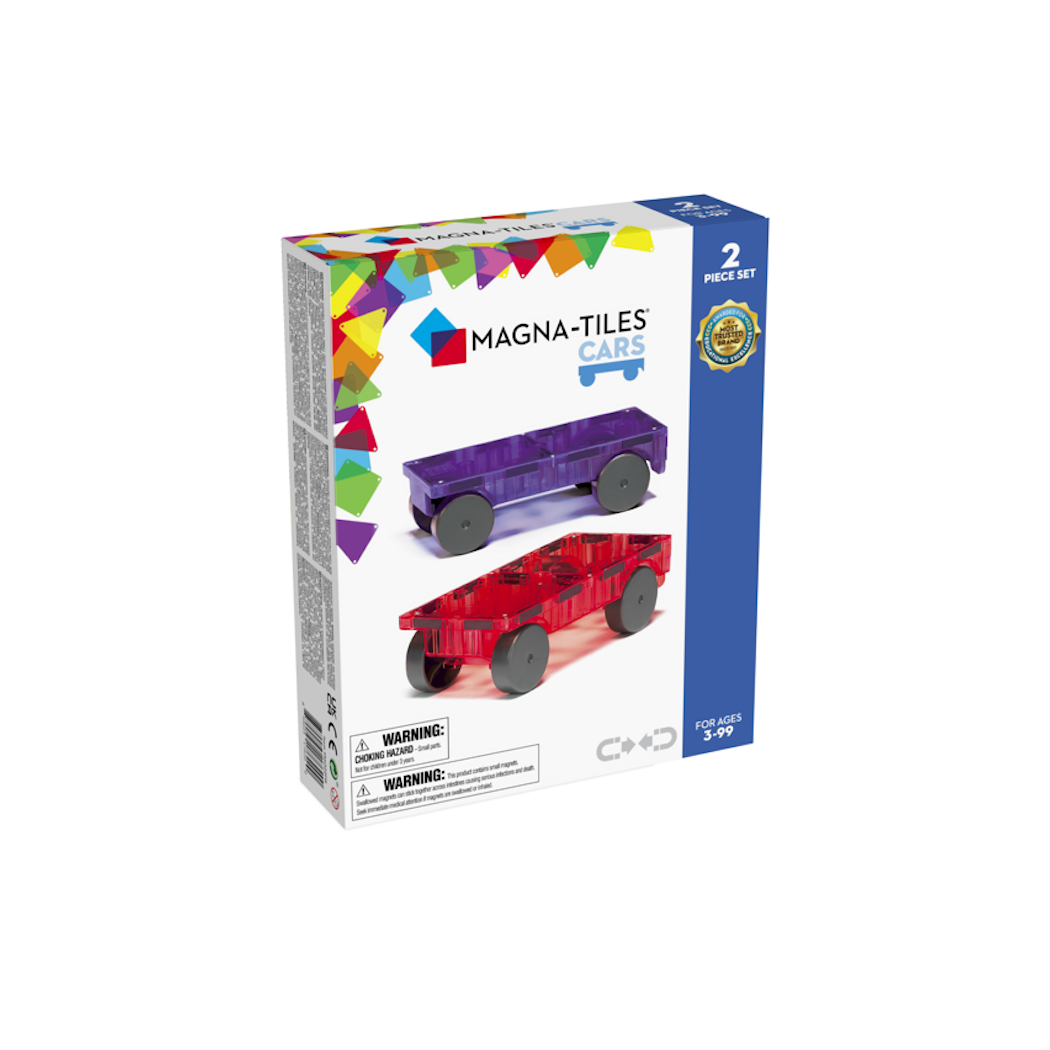 Podwozia - Czerwony i Fioletowy - Zestaw do Rozbudowy - Magna-Tiles
