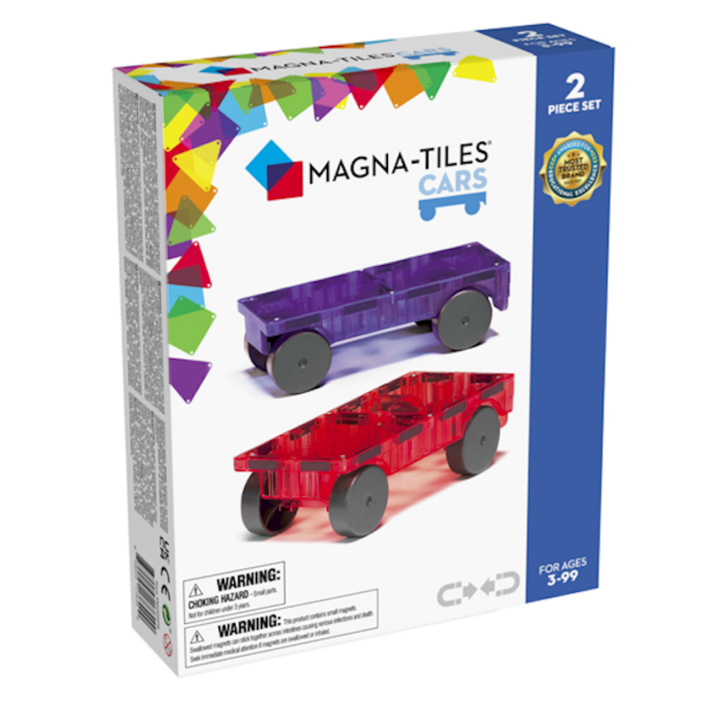 Podwozia - Czerwony i Fioletowy - Zestaw do Rozbudowy - Magna-Tiles