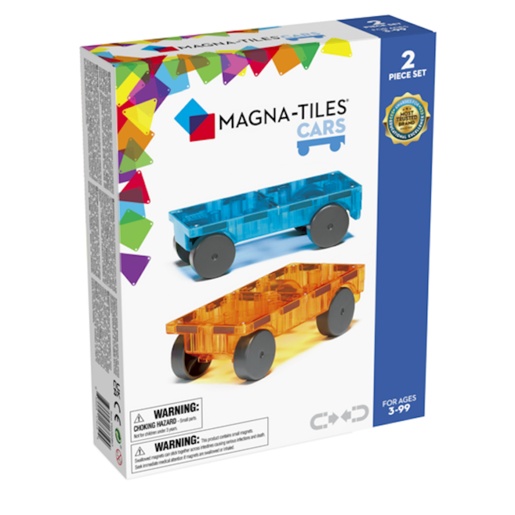 Podwozia - Pomarańczowy i Niebieski - Zestaw do Rozbudowy Cars 2 el. - Magna-Tiles