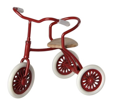 Czerwony Rowerek Trzykołowy dla Myszek - Abri à Tricycle Mouse Red - Maileg