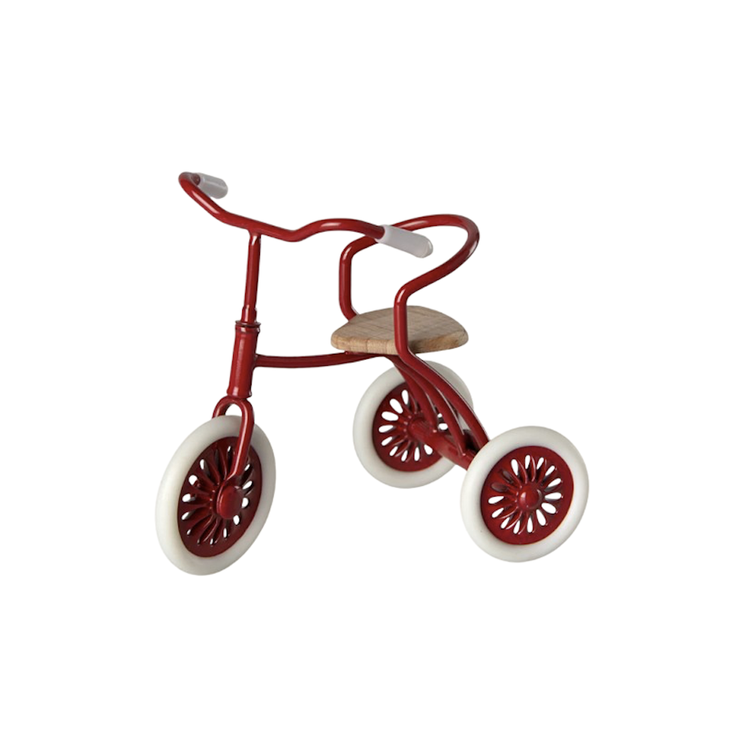 Czerwony Rowerek Trzykołowy dla Myszek - Abri à Tricycle Mouse Red - Maileg