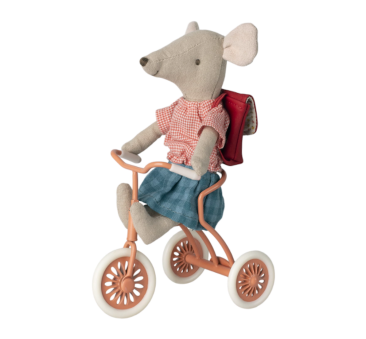 Czerwony Rowerek Trzykołowy dla Myszek - Abri à Tricycle Mouse Red - Maileg