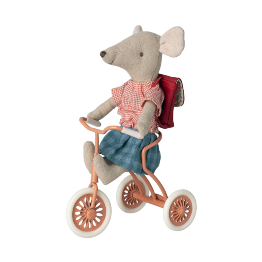 Czerwony Rowerek Trzykołowy dla Myszek - Abri à Tricycle Mouse Red - Maileg