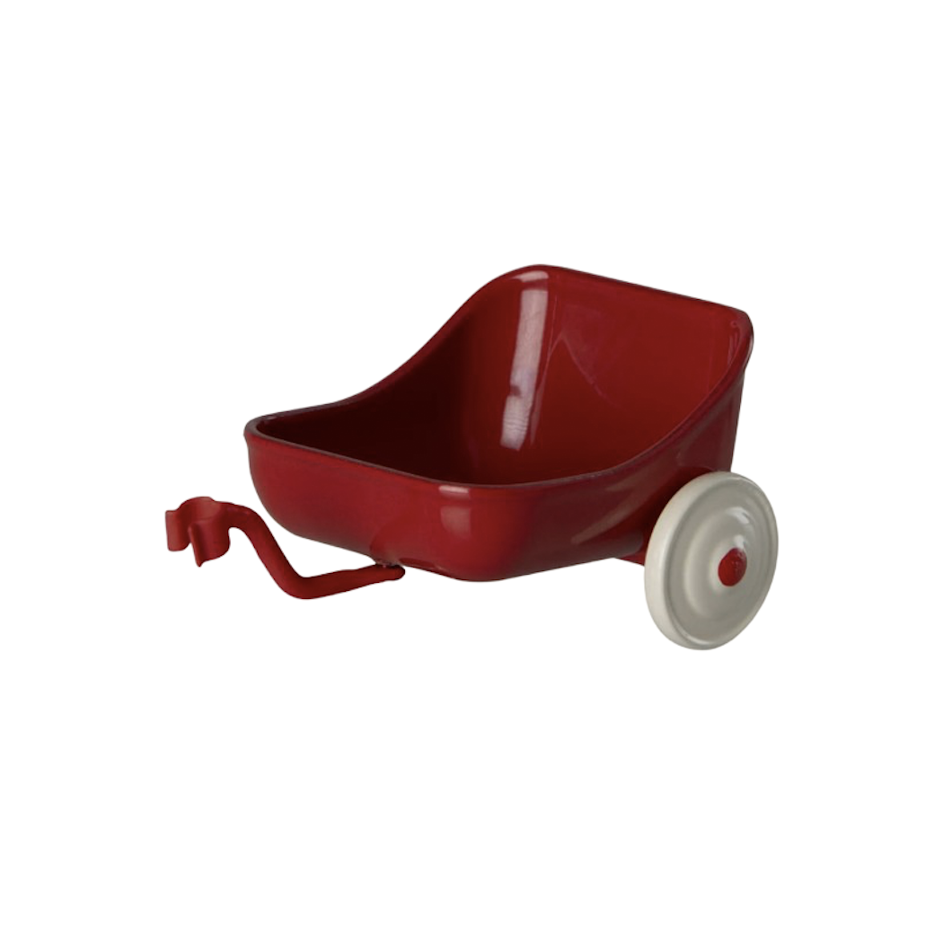 Przyczepka do Roweru - Czerwona - Tricycle Hanger Mouse - Red - Akcesoria dla Lalek - Maileg