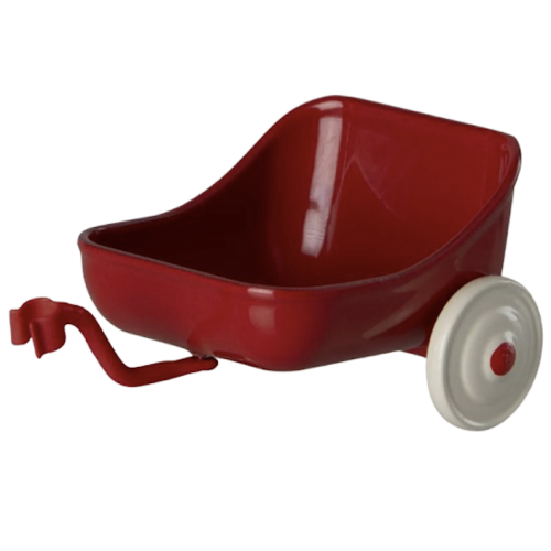 Przyczepka do Roweru - Czerwona - Tricycle Hanger Mouse - Red - Akcesoria dla Lalek - Maileg