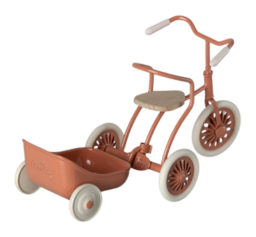 Przyczepka do Roweru - Koralowa - Tricycle Hanger Mouse - Coral - Akcesoria dla Lalek - Maileg
