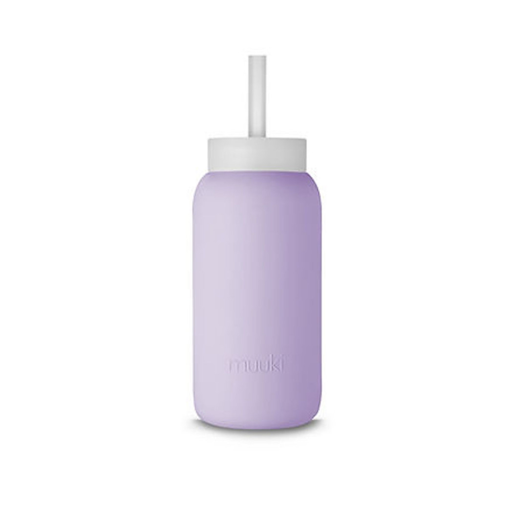 Butelka Szklana na Wodę - Pastel Lilac - 720 ml - Muuki
