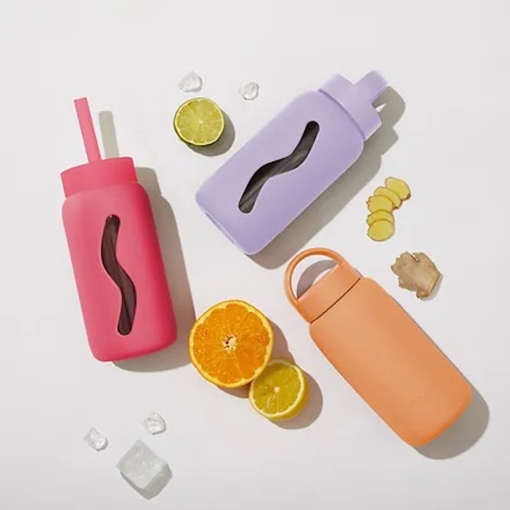 Mini Butelka Szklana na Wodę - Flamingo Pink - 500 ml - Muuki