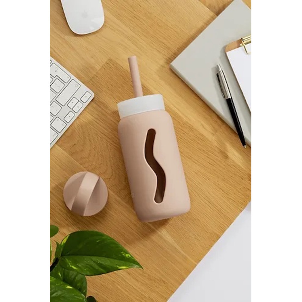 Mini Butelka Szklana na Wodę - Flamingo Pink - 500 ml - Muuki