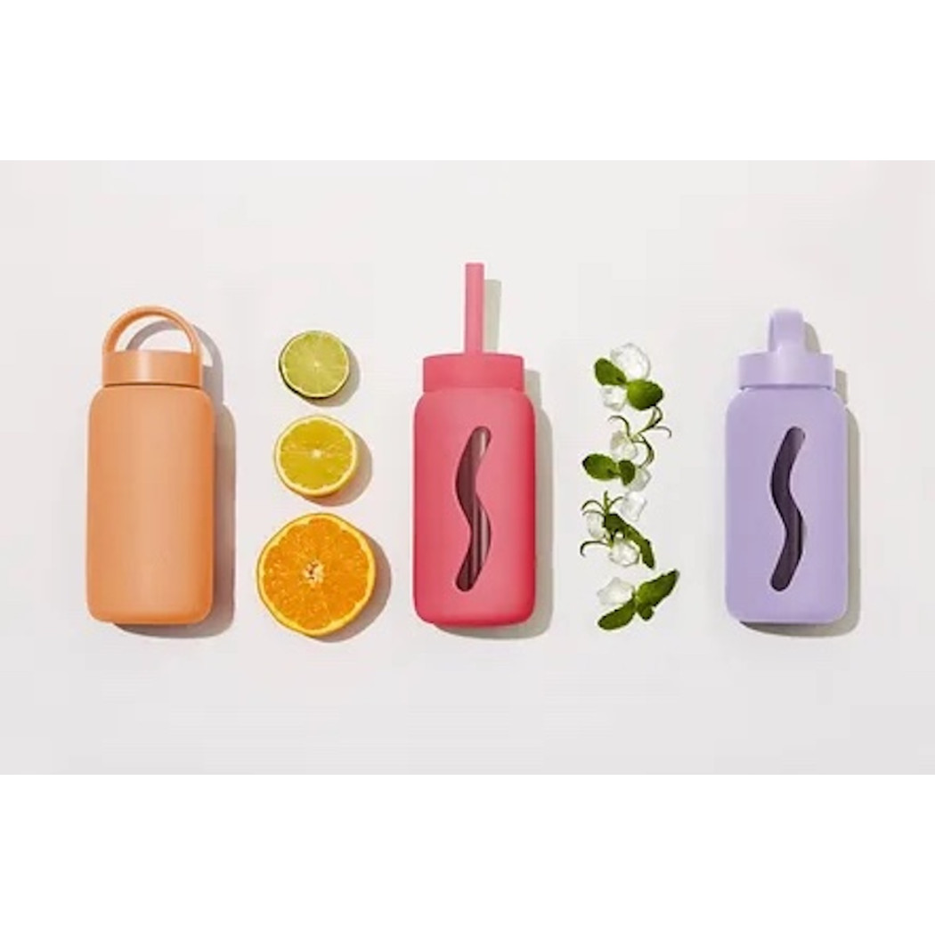 Mini Butelka Szklana na Wodę - Tropical Papaya - 500 ml - Muuki