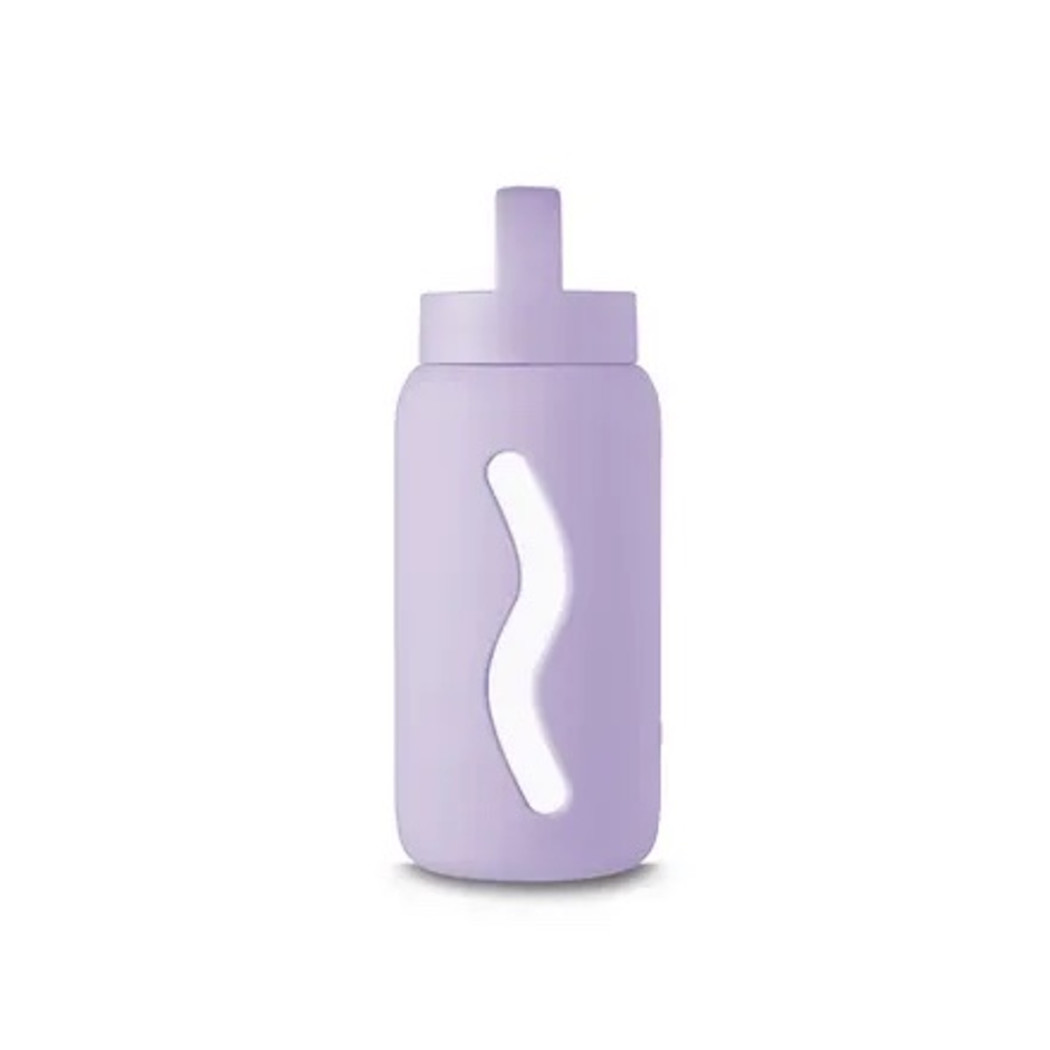 Mini Butelka Szklana na Wodę - Pastel Lilac - 500 ml - Muuki
