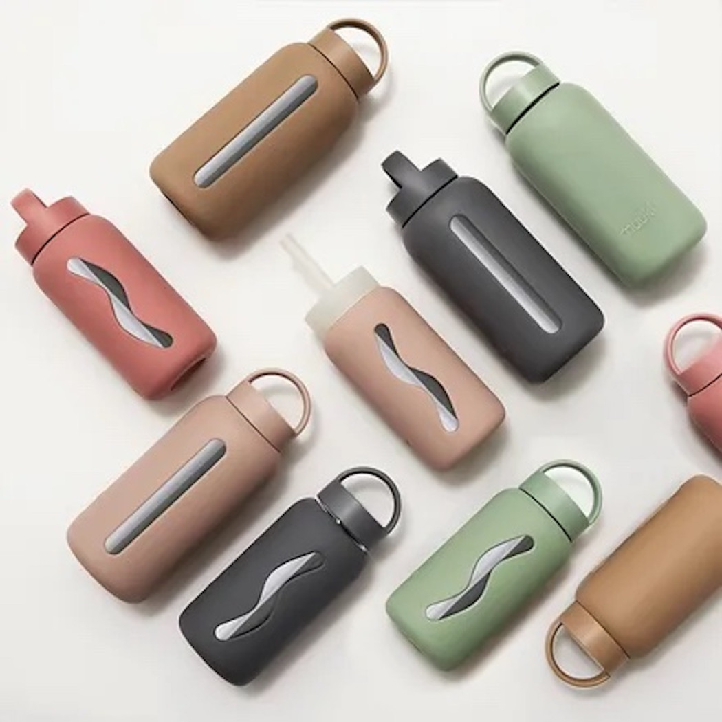 Mini Butelka Szklana na Wodę - Smoke Grey - 500 ml - Muuki