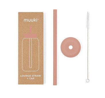 Canyon Clay - Silikonowa Słomka i Nakładka na Szklaną Butelkę 720 ml - Muuki