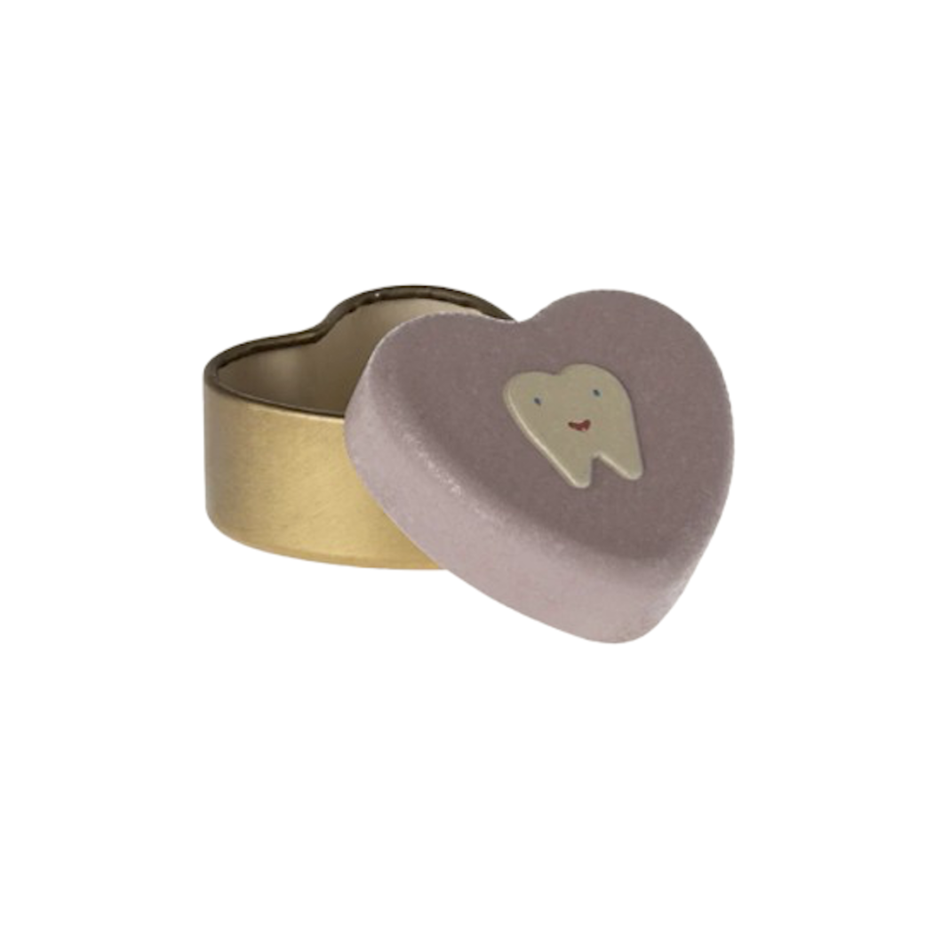 Serce Pudełko na Zęby Mleczaki - Fioletowe Serduszko - Tooth Box Heather - Maileg