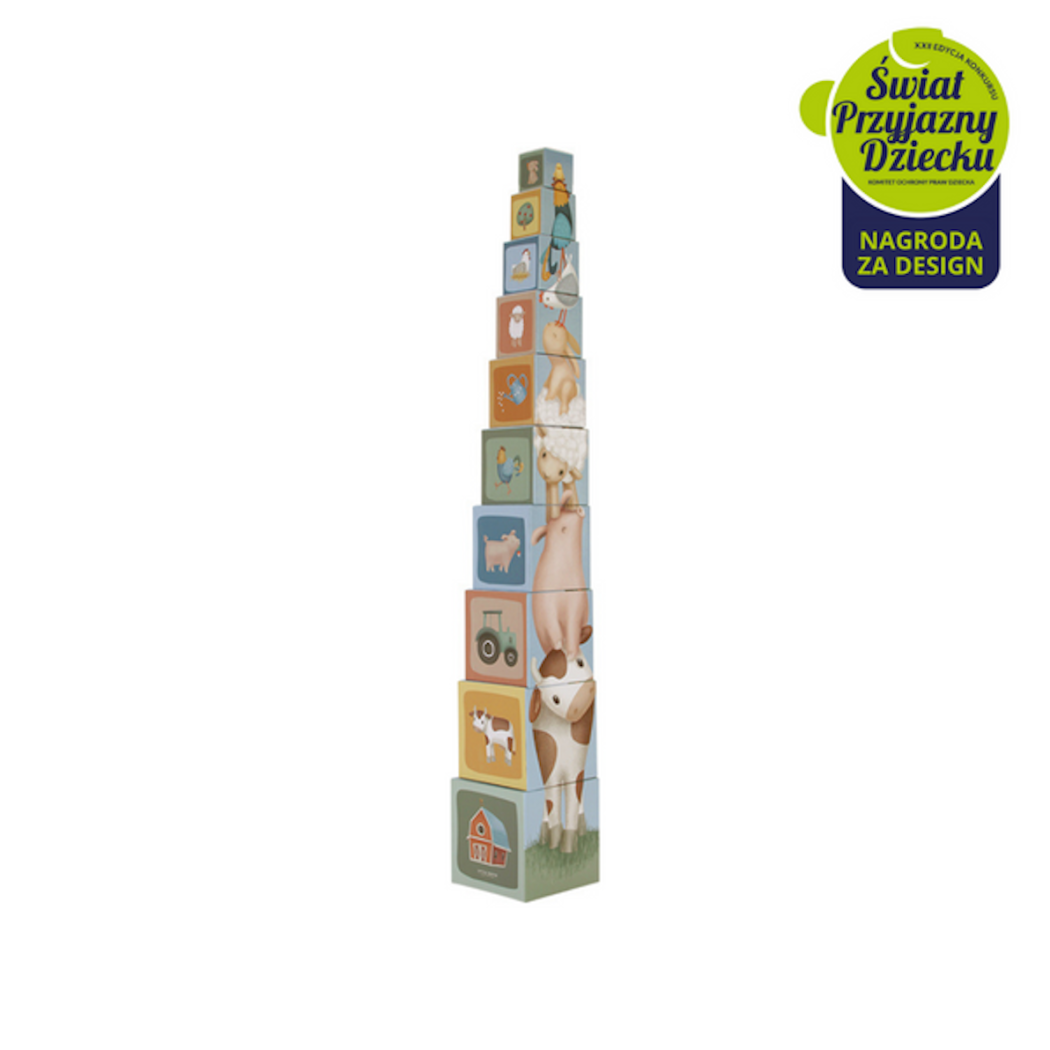 Little Farm - Kartonowa Wieża Do Układania - Little Dutch