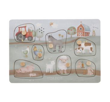 Little Farm - Puzzle Dźwiękowe FSC - Little Dutch