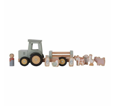 Little Farm - Traktor z Przyczepką - Drewniany Ciągnik - FSC - Little Dutch