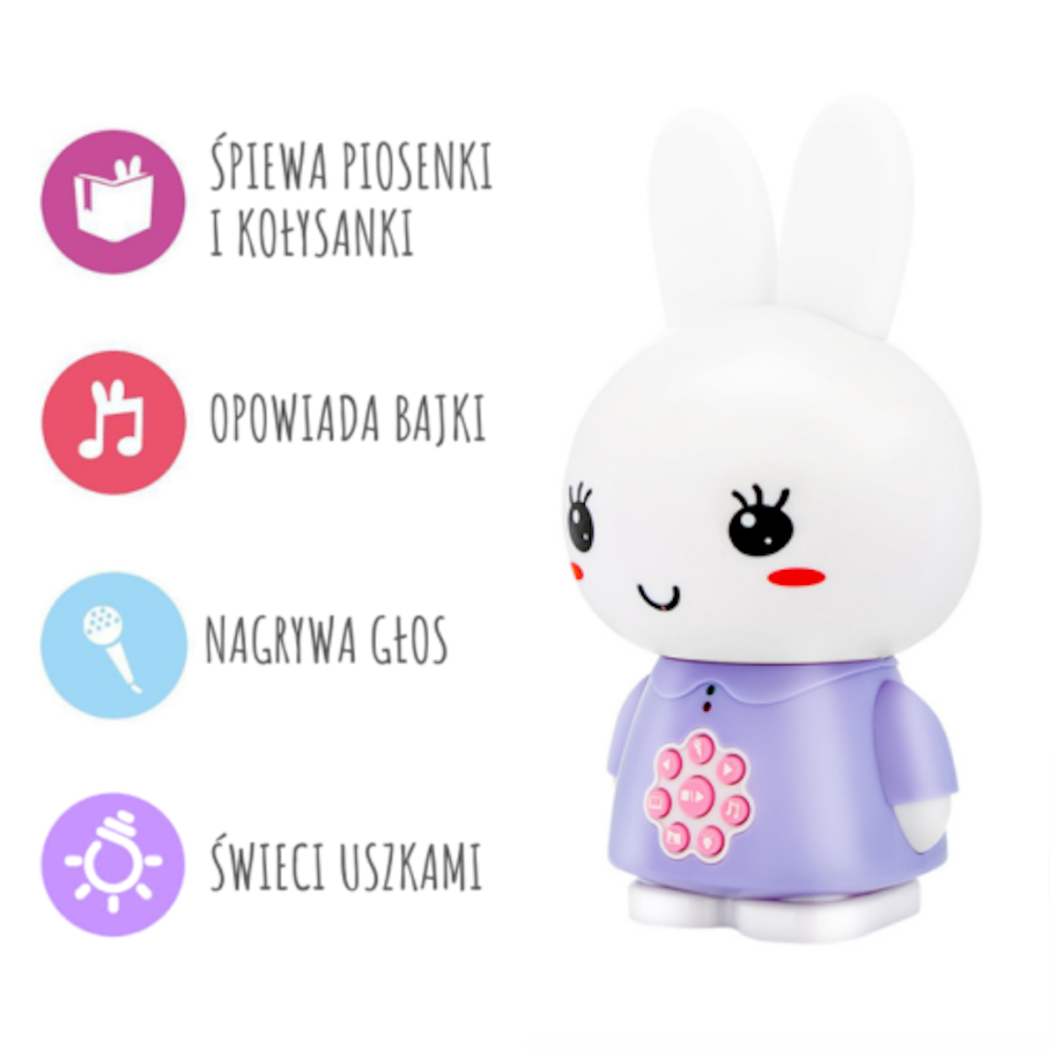 Króliczek Honey Bunny - Jasny Niebieski - Zabawka Edukacyjna - Alilo