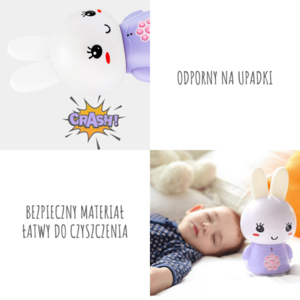 Króliczek Honey Bunny - Jasny Niebieski - Zabawka Edukacyjna - Alilo