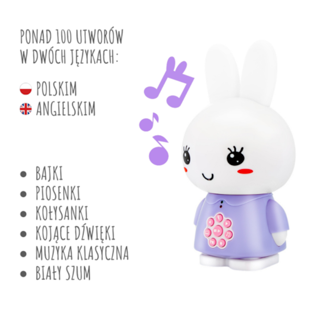 Króliczek Honey Bunny - Jasny Niebieski - Zabawka Edukacyjna - Alilo