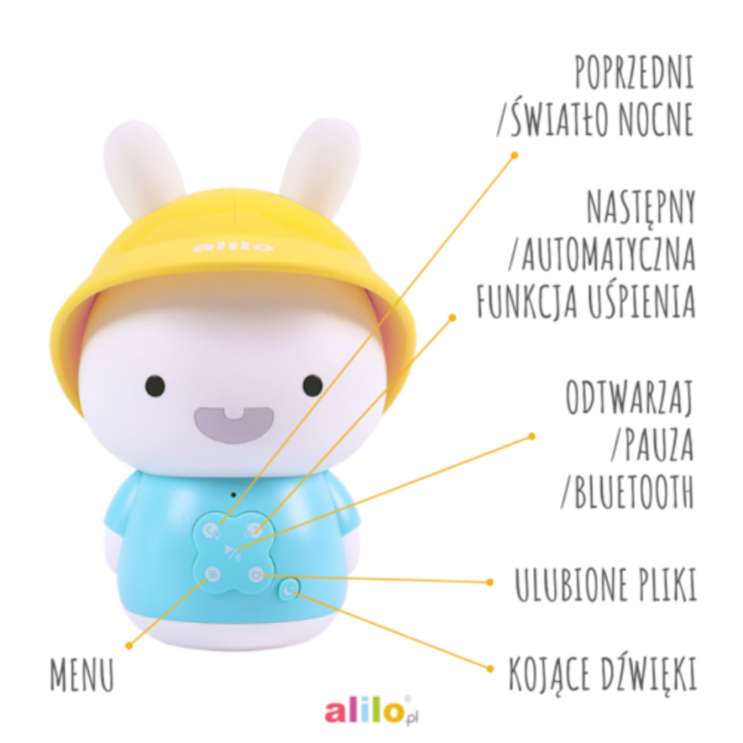 Króliczek Baby Bunny - Różowy - Zabawka Edukacyjna - Alilo