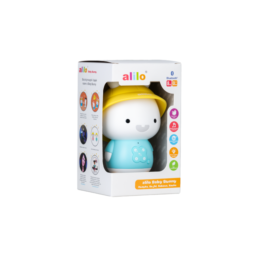 Króliczek Baby Bunny - Niebieski - Zabawka Edukacyjna - Alilo