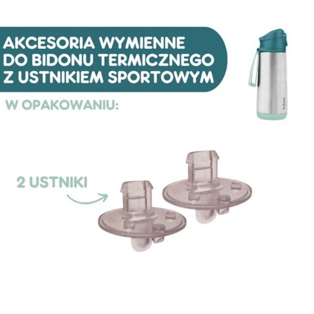 Ustniki Zapasowe Do Bidonu Termicznego Sportowego 500 ml, 2 szt  - B.BOX