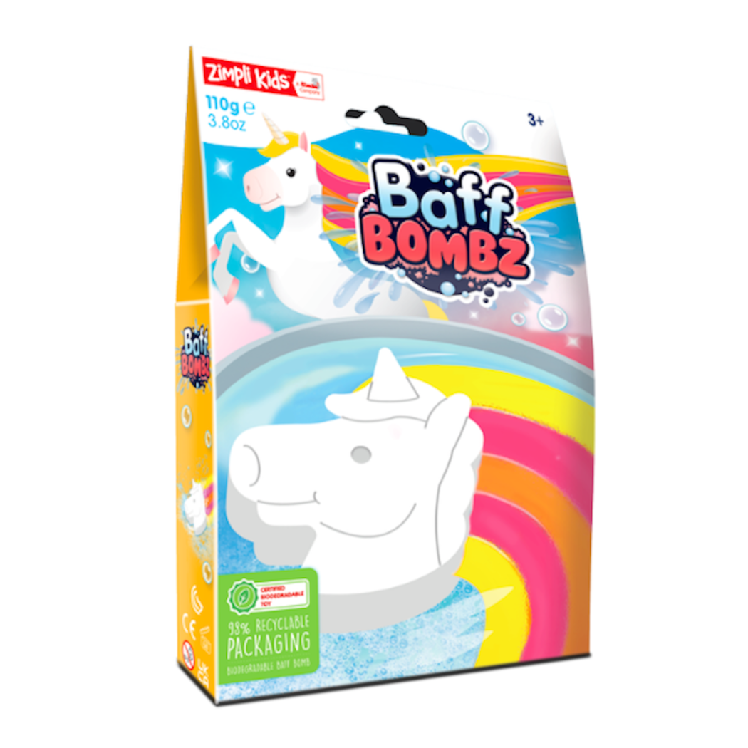 Jednorożec do Zabawy w Kąpieli 110 g - Rainbow Baff Bombz 3+ - Zimpli Kids