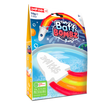 Rakieta do Zabawy w Kąpieli 110 g - Rainbow Baff Bombz 3+ - Zimpli Kids