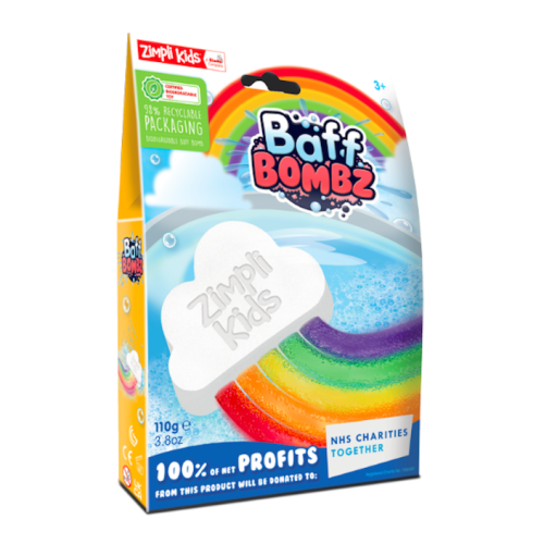 Tęczowa Chmurka do Zabawy w Kąpieli - Rainbow Baff Bombz 3+ - Zimpli Kids
