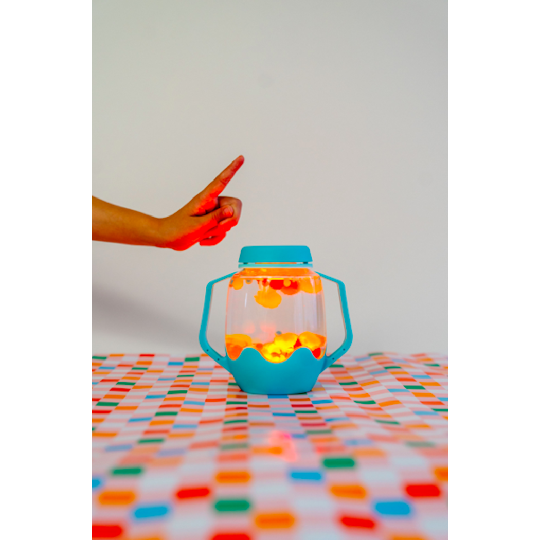 Niebieski Słoik Sensoryczny do Napełnienia Wodą - Glo Pals