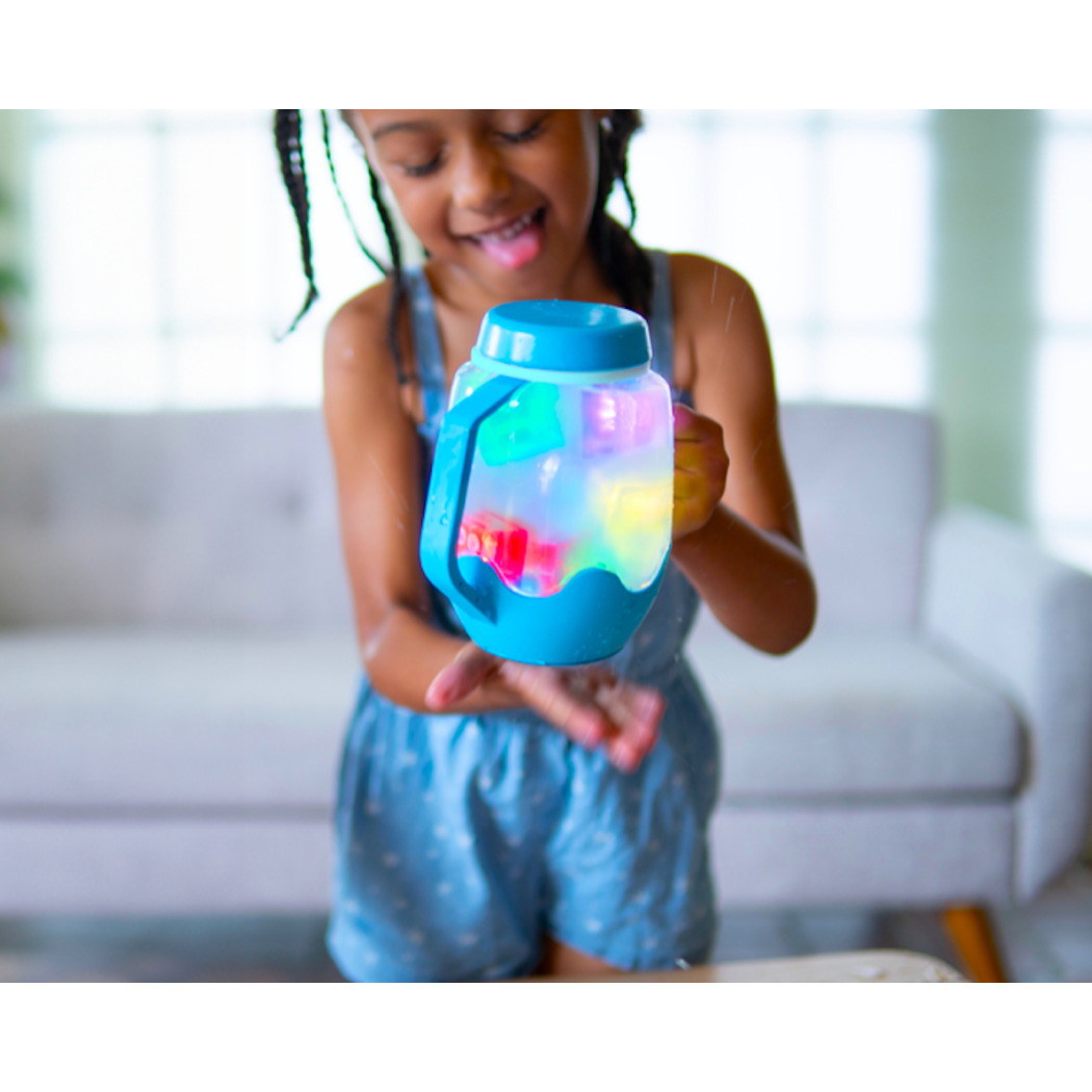 Niebieski Słoik Sensoryczny do Napełnienia Wodą - Glo Pals