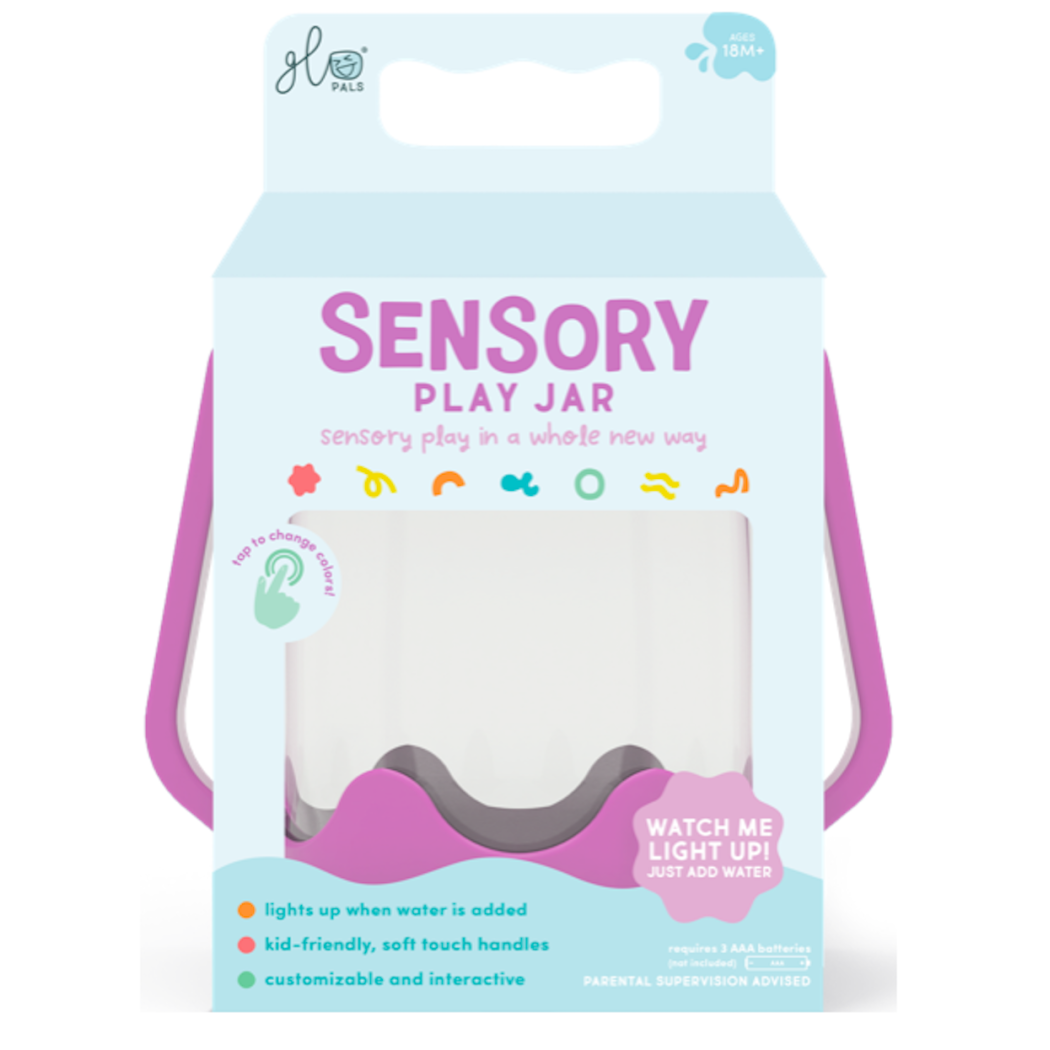 Fioletowy Słoik Sensoryczny do Napełnienia Wodą - Glo Pals