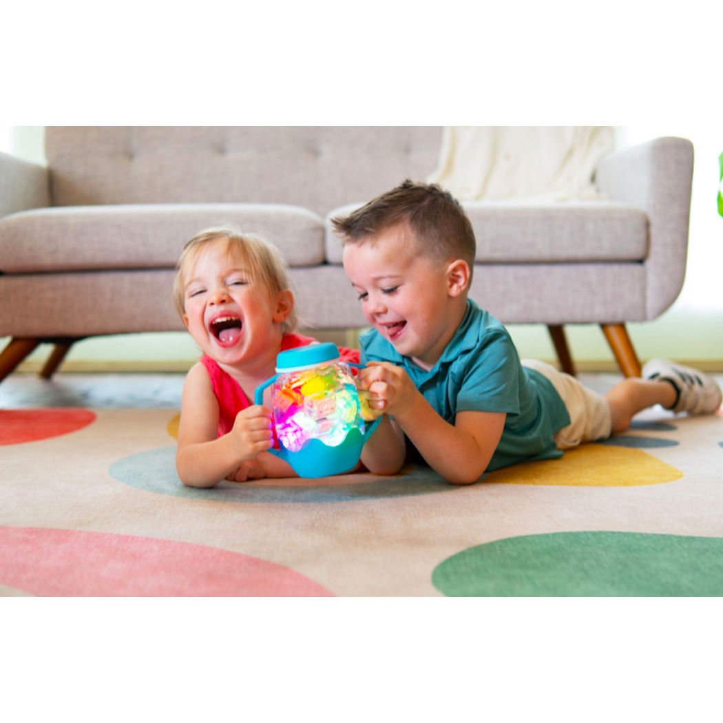 Niebieski Słoik Sensoryczny do Napełnienia Wodą - Glo Pals