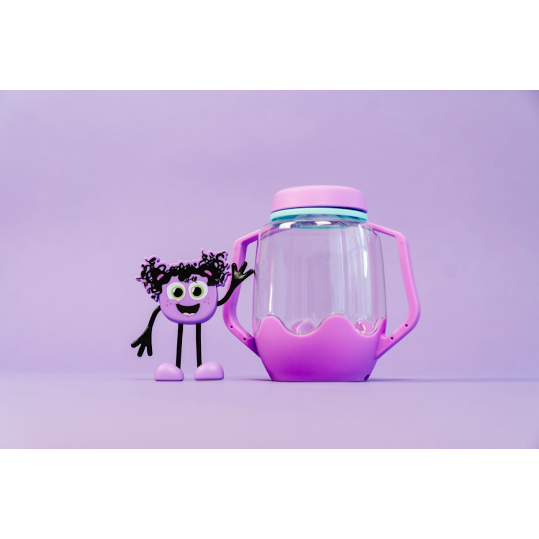 Fioletowy Słoik Sensoryczny do Napełnienia Wodą - Glo Pals