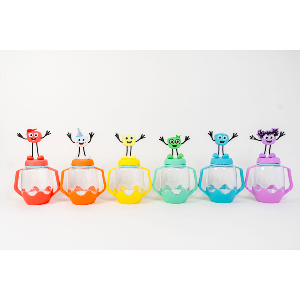 Fioletowy Słoik Sensoryczny do Napełnienia Wodą - Glo Pals