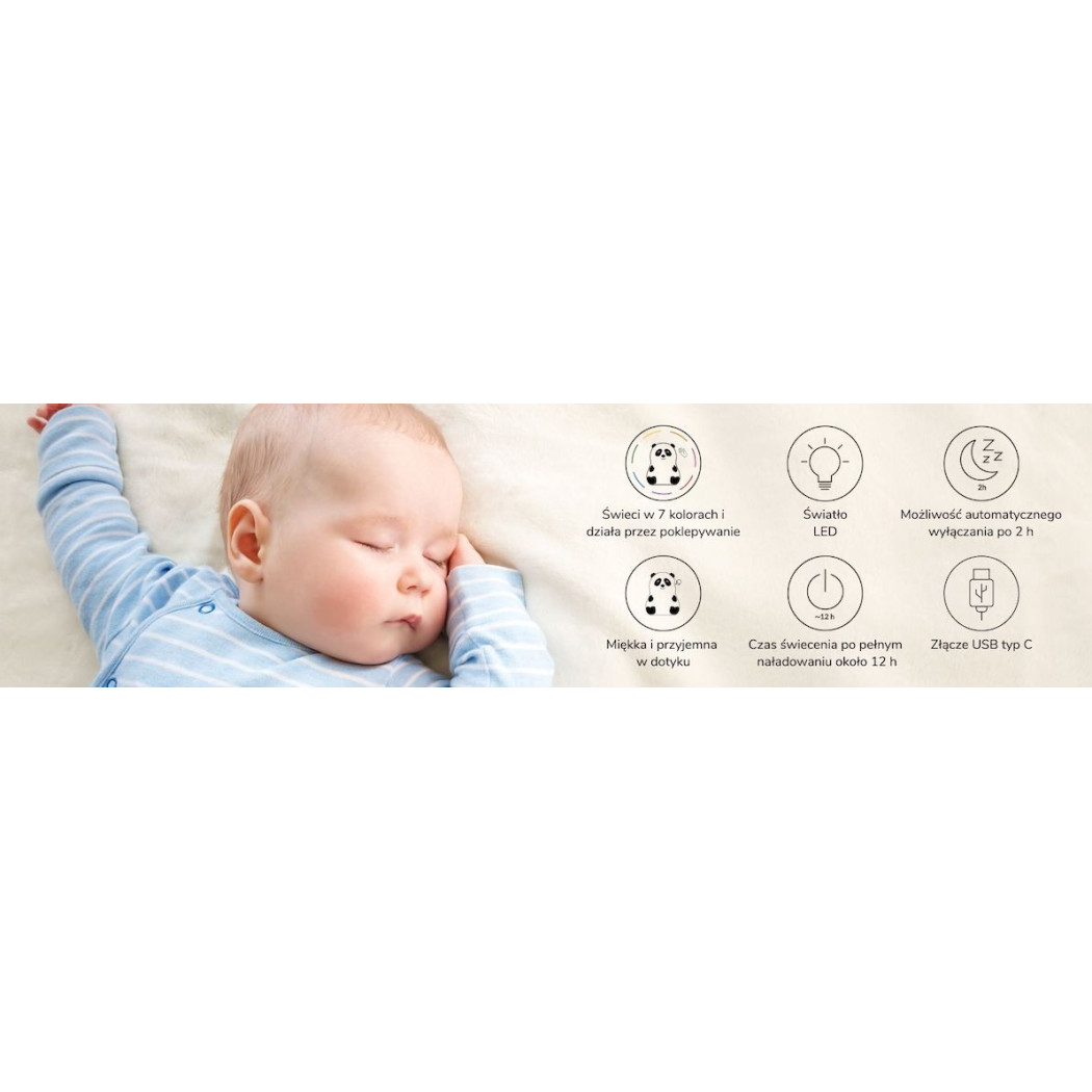 Panda - Silikonowa Lampka - Rabbit & Friends