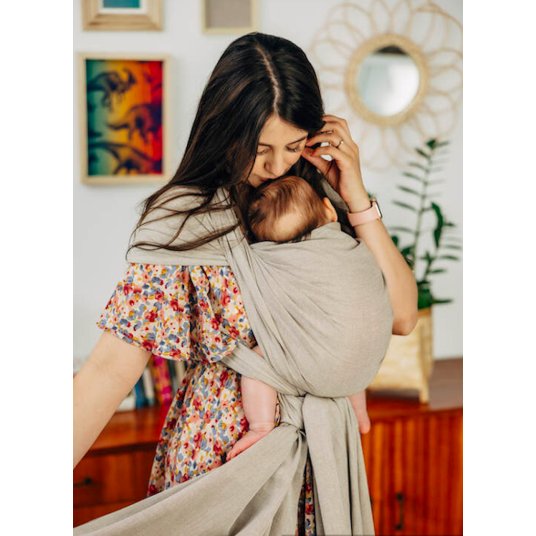 PEANUT BUTTER ROZMIAR S - Chusta do noszenia dzieci, tkana splotem skośno-krzyżowym , bawełna , ramię bez zakładek  - LennyLamb