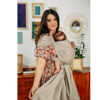 PEANUT BUTTER ROZMIAR M - Chusta do noszenia dzieci, tkana splotem skośno-krzyżowym , bawełna , ramię bez zakładek  - LennyLamb