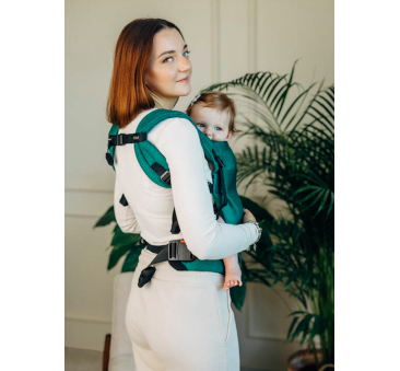 MAŁA JODEŁKA SZMARAGD - Moje Pierwsze Nosidełko LennyLight - Splot Jodełkowy, 100% bawełna - Standard - LennyLamb