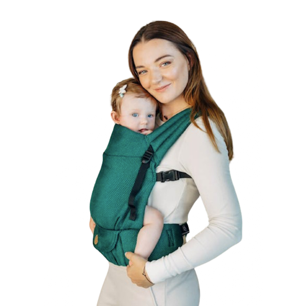 MAŁA JODEŁKA SZMARAGD - Moje Pierwsze Nosidełko LennyLight - Splot Jodełkowy, 100% bawełna - Standard - LennyLamb